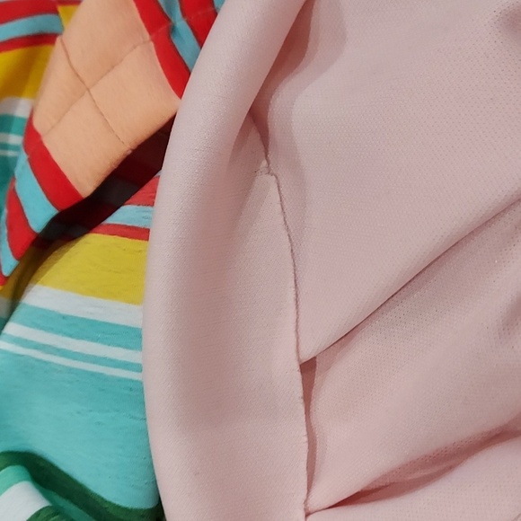 Retro GWT Party Coral and Turquoise w/ Various Colors Spaghetti Strap Romper M - Picture 7 of 7